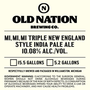 Mi, Mi, Mi Triple New England Style India Pale Ale 