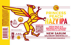 New Sarum Salisbury Brewing Co Princess Peach Hazy IPA January 2023