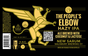 New Sarum Salisbury Brewing Co People's Elbow Hazy IPA January 2023