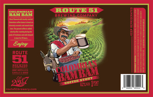 Route 51 Brewing Company Colombian Bam Bam January 2023