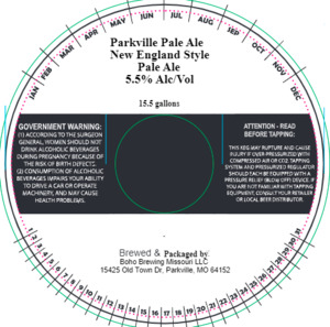 Parkville Pale Ale New England Style Pale Ale 