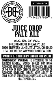 Breckenridge Brewery, LLC Juice Drop Pale Ale