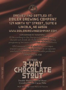 Boiler Brewing Company Imperial 3-way Chocolate Stout