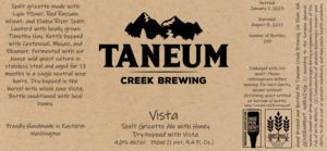 Taneum Creek Brewing Vista