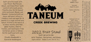 Taneum Creek Brewing 2022 Fruit Stand