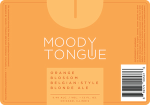 Moody Tongue Orange Blossom Belgian-style Blonde Ale