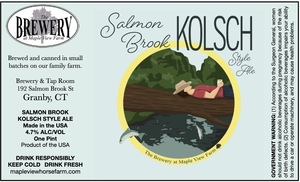 The Brewery At Maple View Farm Salmon Brook Kolsch Style Ale
