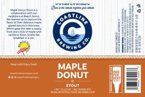 Coastline Brewing Co Maple Donut Stout January 2023