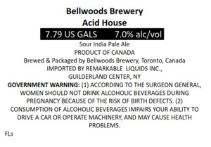 Bellwoods Brewery Acid House January 2023