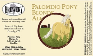 The Brewery At Maple View Farm Palomino Pony