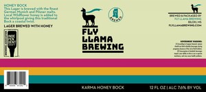 Fly Llama Brewing Karma Honey Bock January 2023