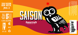 Sanitas Brewing Company Saison January 2023