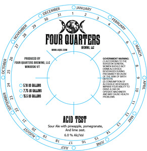 Four Quarters Brewing, LLC Acid Test January 2023