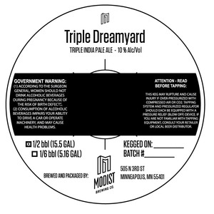 Modist Brewing Co Triple Dream Yard January 2023