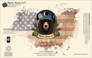 Mystic Bruin Co. Liberty Ale Belgian Style Pale Ale January 2023
