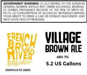 French Broad River Brewery Village Brown January 2023