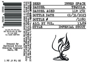 Barreled Souls Brewing Company Inner Space Tequila Barrel Aged February 2023