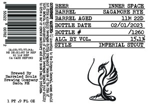 Barreled Souls Brewing Company Inner Space Rye January 2023