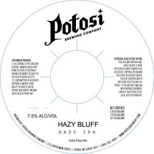 Potosi Brewing Company Hazy Bluff February 2023
