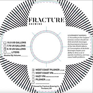 Fracture Brewing Fracture Brewing West Coast Pilsner 5 Gallon February 2023