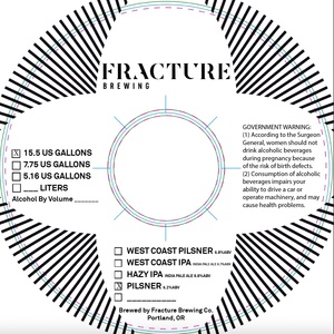 Fracture Brewing Fracture Pilsner15 Gallon February 2023