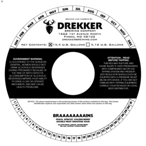 Drekker Brewing Company Braaaaaaaains Peach Apricot Goldenberry February 2023