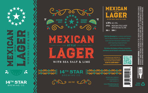 14th Star Brewing Co. Mexican Style Lager February 2023