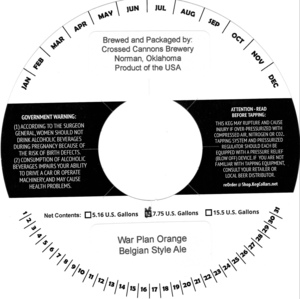 Crossed Cannons Brewery War Plan Orange February 2023