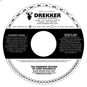 Drekker Brewing Company The Imminent Return Of Lord Doomsicle February 2023