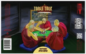 Mythic Brewing Table Talk Belgian Style Blonde Ale February 2023