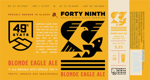 49th State Brewing Blonde Eagle Ale February 2023