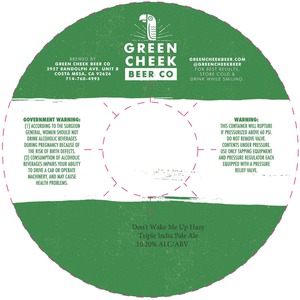 Green Cheek Beer Co Don't Wake Me Up February 2023