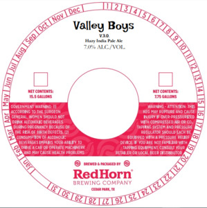 Red Horn Brewing Company Valley Boys V.3.0. February 2023