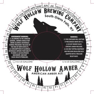 Wolf Hollow Brewing Company Wolf Hollow Amber February 2023