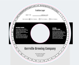 Kerrville Brewing Company Tradition Lager February 2023