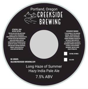 Creekside Brewing Long Haze Of Summer