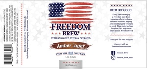 Freedom Brands Amber Lager February 2023