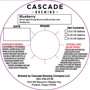 Cascade Brewing Blueberry February 2023