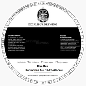 Blue Ben Barleywine Ale February 2023