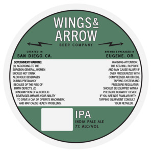 Wings & Arrow Beer Company India Pale Ale