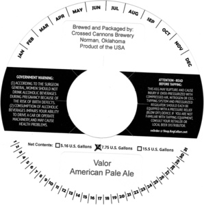 Crossed Cannons Brewery Valor February 2023