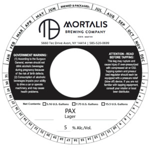 Mortalis Brewing Company Pax February 2023