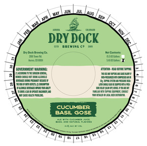 Dry Dock Brewing Cucumber Basil Gose