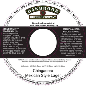 Oakbrook Brewing Company Chingadera Mexican Style Lager