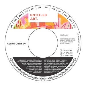 Untitled Art. Cotton Candy IPA March 2023
