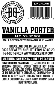 Breckenridge Brewery, LLC Vanilla Porter