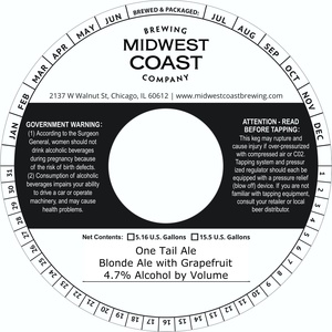 Midwest Coast Brewing Company One Tail Ale March 2023