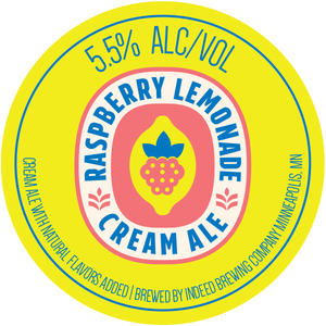 Indeed Brewing Company Raspberry Lemonade Cream Ale March 2023