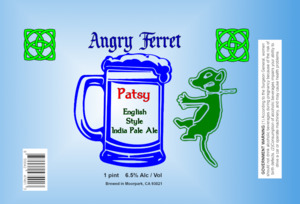 Angry Ferret Patsy English IPA March 2023