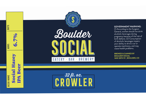 Boulder Social Social Hazy IPA March 2023